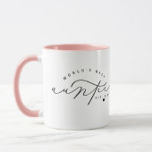 Meilleure Tante Mignonne Calligraphie Café Mug (Gauche)