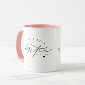Meilleure Tante Mignonne Calligraphie Café Mug (Devant gauche)