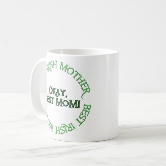 Meilleure tasse de café mère irlandaise (Devant gauche)