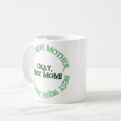Meilleure tasse de café mère irlandaise 2 côtés (Devant gauche)