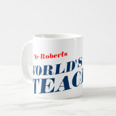 Meilleure tasse de maître dans le monde | Nom pers (Devant gauche)