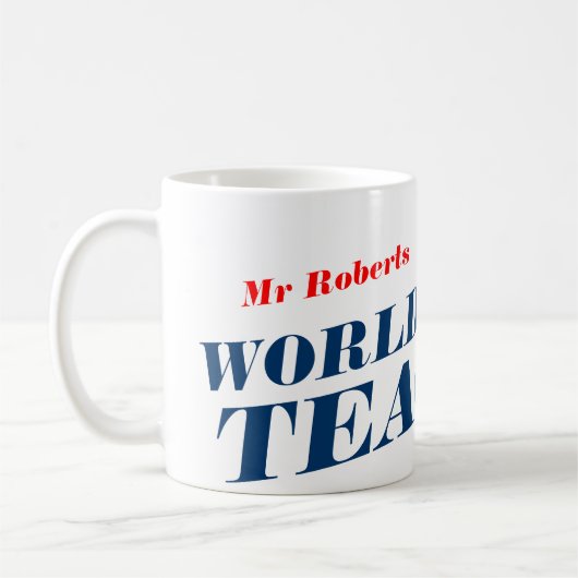 Meilleure tasse de maître dans le monde | Nom pers (Gauche)