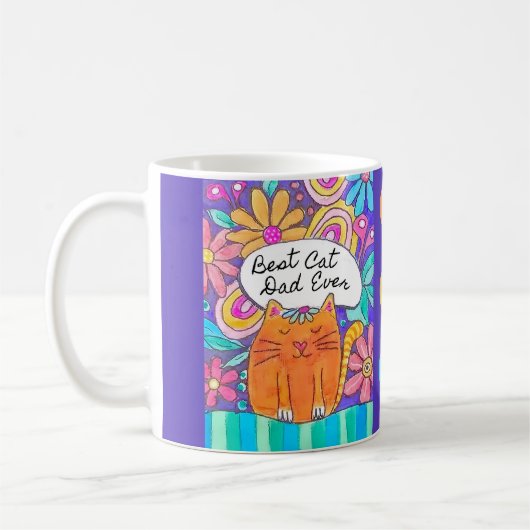 Meilleure tasse de papa chat adoré (Gauche)