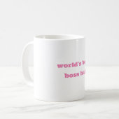 Meilleure tasse en céramique Boss Babe du monde (Devant gauche)