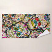 Meilleure vente Motif crâne sucre (Serviette de bain)