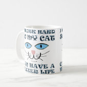 Meilleure Vie Pour Mon Chat Mug Drôle (Devant gauche)