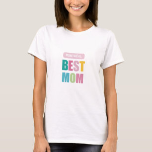 meilleure ville mère typographie moderne T-Shirt