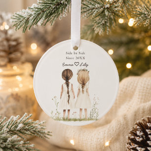 Meilleures amies depuis Noël au nom personnalisé