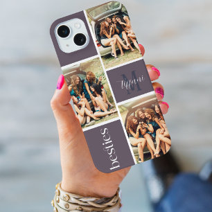 Meilleures Amies Trois Photo Monogramme Grille Vio