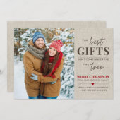 Meilleures cartes de Noël d'annonce de grossesse (Devant / Derrière)