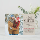 Meilleures cartes de Noël d'annonce de grossesse (Debout devant)