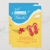 Meilleures invitations de fêtes d'été (Devant / Derrière)