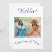 Meilleures pensées de vos amis Carte de vacances (Devant / Derrière)