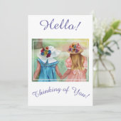 Meilleures pensées de vos amis Carte de vacances (Debout devant)