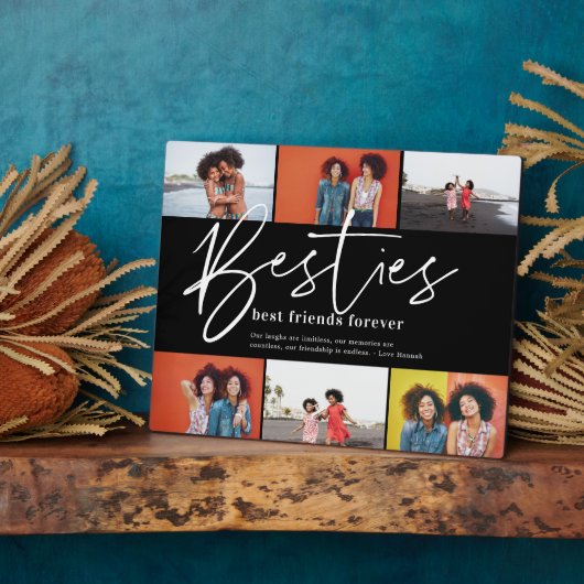Meilleurs amis | 6 Photo Collage Plaque cadeau (Côté)