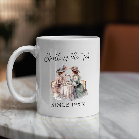 Meilleurs amis à déverser le thé depuis la Mug cad