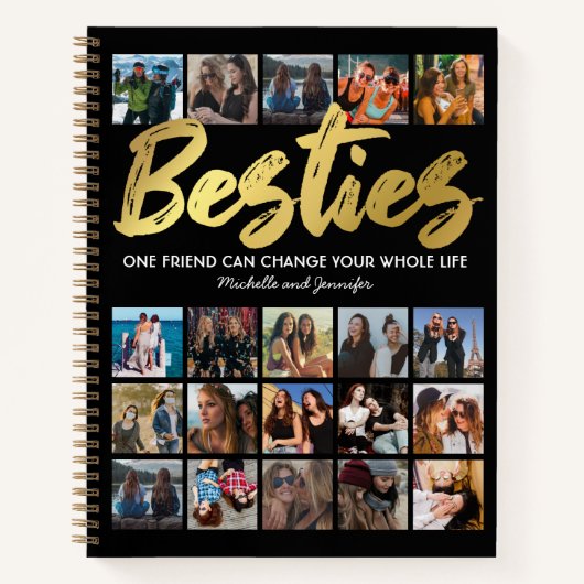 Meilleurs amis | Besties Photo Collage Carnet (Devant)