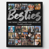 Meilleurs amis | Besties Photo Collage Plaque (Devant)