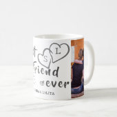 Meilleurs amis Forever Custom 2-Photo Collage Mug (Devant droit)