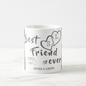 Meilleurs amis Forever Custom 2-Photo Collage Mug (Centre)