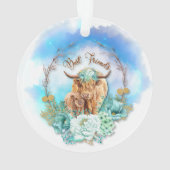 Meilleurs amis Maman Bébé Highland Vaches Floral (dos)