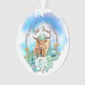 Meilleurs amis Maman Bébé Highland Vaches Floral (devant)