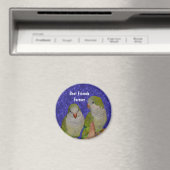 Meilleurs amis Quaker Parrots mignon Magnet (In Situ (Lave-vaisselle))