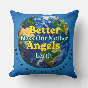 Meilleurs Anges Bénissent Notre Terre Mère Coussin