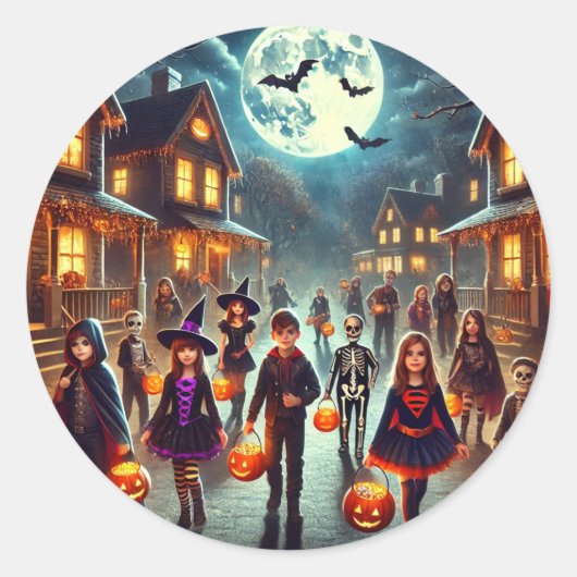 Meilleurs autocollants soirée Halloween (Devant)