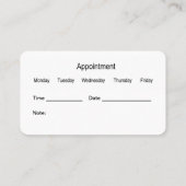 Meilleurs Cartes de visite de rendez-vous chez les (Dos)