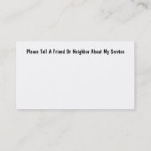 Meilleurs Cartes de visite des services de détail  (Dos)