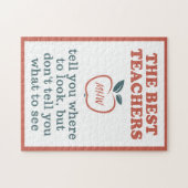 MEILLEURS ENSEIGNANTS puzzle monogramme personnali (Horizontal)