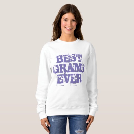Meilleurs grammes jamais Sweatshirt rustique (Devant entier)