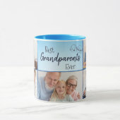 Meilleurs grands-parents 5 Photo Collage Café Mug (Centre)