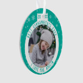 Meilleurs grands-parents Snowflake Green Keepsaké  (devant)