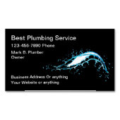 Meilleurs Magnets Carte de visite de plomberie (devant)
