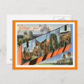 Meilleurs salutations de la carte postale des État (Devant / Derrière)