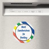Meilleurs Sandwichs Dans Shelby Fun Colours Magnet (In Situ (Lave-vaisselle))