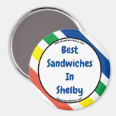 Meilleurs Sandwichs Dans Shelby Fun Colours Magnet (Recto/Verso)