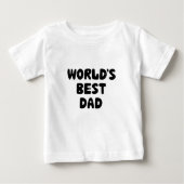 Meilleurs T-shirts papa bébé du monde (Devant)