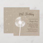 Meilleurs voeux 21e anniversaire Invitation à Burl (Devant / Derrière)