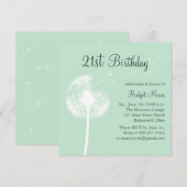 Meilleurs voeux 21ème invitation d'anniversaire en (Devant / Derrière)