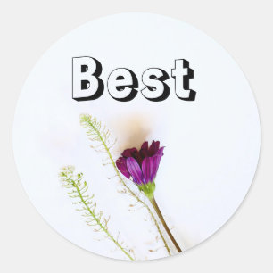Meilleurs voeux" Autocollant à fleurs