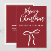 Meilleurs voeux Carte de Noël (Devant / Derrière)