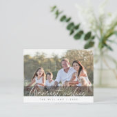 Meilleurs Vœux, Carte de vœux de saison avec photo (Debout devant)