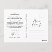 Meilleurs Vœux, Carte de vœux de saison avec photo (Dos)