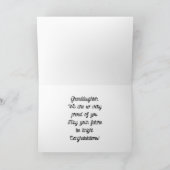 Meilleurs voeux Carte de voeux pliée pour les dipl (Intérieur)