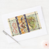 Meilleurs voeux d'action de grâces Sticker Vintage (Enveloppe)