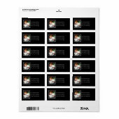 Meilleurs voeux de Noël Étiquette de adresse Vinta (Feuille entière)