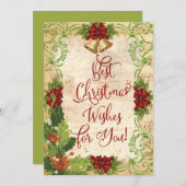 Meilleurs voeux de Noël pour vous ! Carte pour les (Devant / Derrière)